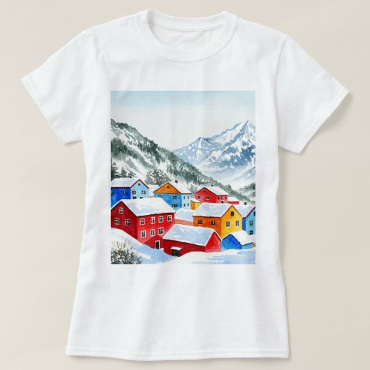 Mountain village t-shirt (Design voorkant)