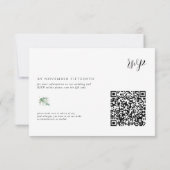 Mountain Village Town | Huwelijksreactie QR Code RSVP Kaartje (Achterkant)