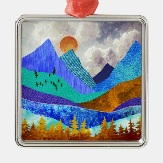 Mountain Vista Metalen Ornament (Voorkant)