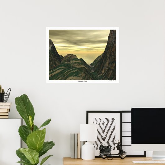 Mountain Vistas Poster (Thuiskantoor)