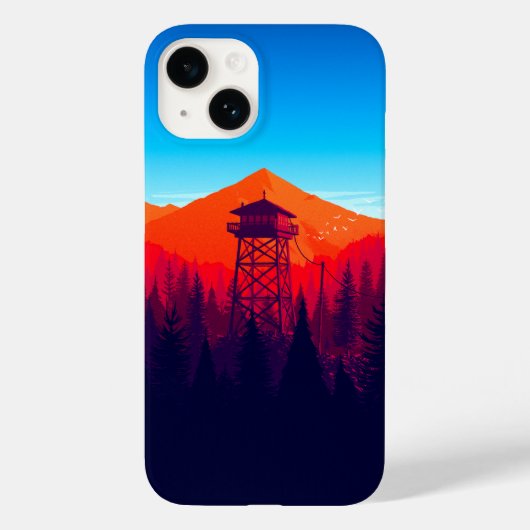 Mountain Watchtower Schilderachtig telefoonhoesje Case-Mate iPhone Case (Achterkant)
