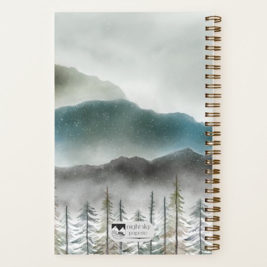 Mountain Watercolor Spiral Notebook  Notitieboek (Achterkant)