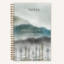 Mountain Watercolor Spiral Notebook  Notitieboek
