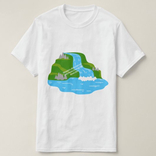 Mountain Waterfall Art – Peaceful Nature  T-shirt (Design voorkant)