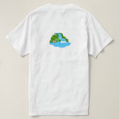 Mountain Waterfall Art – Peaceful Nature  T-shirt (Design achterkant)