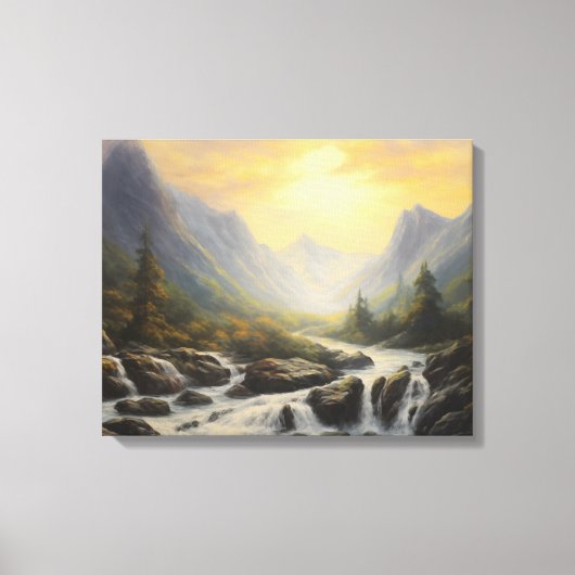 Mountain Waterfall  Canvas Print