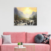 Mountain Waterfall  Canvas Print