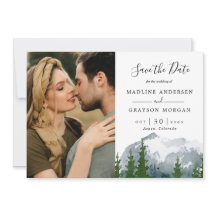 Mountain Waterverf Pine Two Foto Opslaan van de da