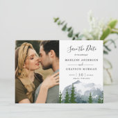 Mountain Waterverf Pine Two Foto Opslaan van de da Kaart (Staand voorkant)