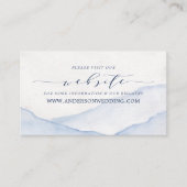 Mountain Waterverf rustieke blauwe bruiloft Informatiekaartje (Voorkant)