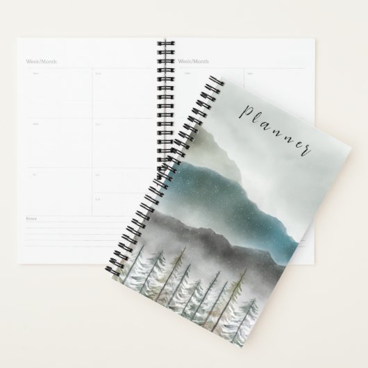 Mountain Waterverf Soft Hoesje Planner 5.5 x 8.5 (Display)