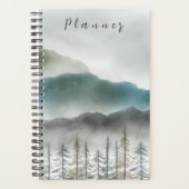 Mountain Waterverf Soft Hoesje Planner 5.5 x 8.5 (Voorkant)