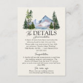Mountain Waterverf Woodland Pine Trouwgegevens Informatiekaartje (Voorkant)