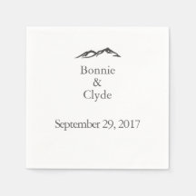 Mountain Wedding Cocktail servetten