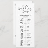 Mountain Wedding Day Timeline Flat Programma Programmakaart (Voorkant / Achterkant)