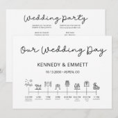 Mountain Wedding Day Timeline Program Programmakaart (Voorkant / Achterkant)