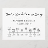 Mountain Wedding Day Timeline Program Programmakaart (Voorkant)