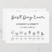 Mountain Wedding Day Timeline Program Programmakaart (Voorkant / Achterkant)