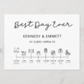 Mountain Wedding Day Timeline Program Programmakaart (Voorkant)