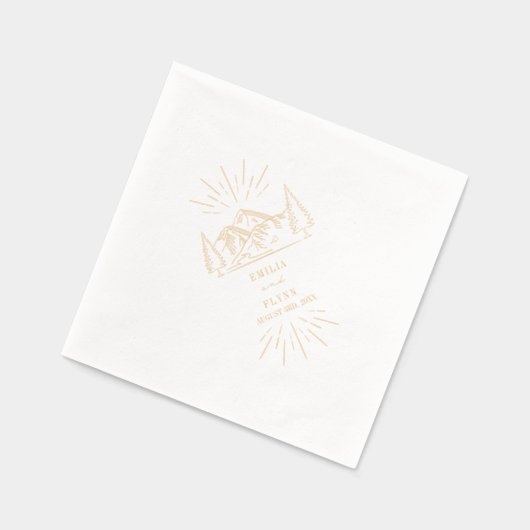 Mountain Wedding Folie Servetten (Links)