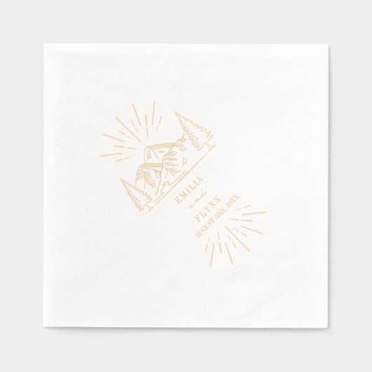 Mountain Wedding Folie Servetten (Voorkant)