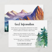 Mountain Wedding Gasteninformatie Kaart (Voorkant / Achterkant)