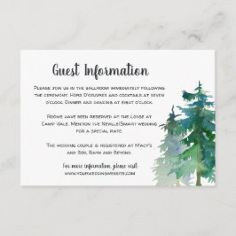 Mountain Wedding Gasteninformatie Kaart