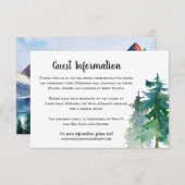 Mountain Wedding Gasteninformatie Kaart (Voorkant / Achterkant)