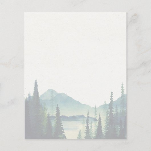 Mountain Wedding | Gepersonaliseerde schrijfbenodi (Achterkant)