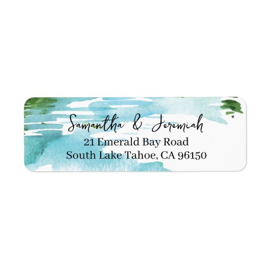 Mountain Wedding Invitation Adres Etiket (Voorkant)