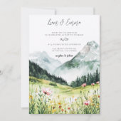 Mountain Wedding Invitation Kaart (Voorkant)