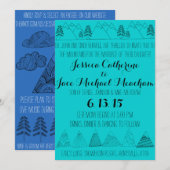 Mountain Wedding Invitation Kaart (Voorkant / Achterkant)