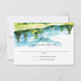 Mountain Wedding Invitation Response Kaart