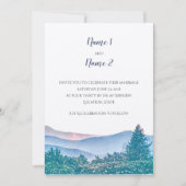 Mountain Wedding Invitation Suite Kaart (Voorkant)