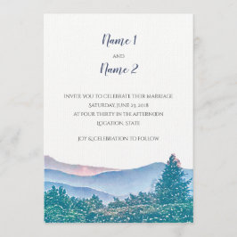 Mountain Wedding Invitation Suite Kaart