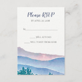 Mountain Wedding Invitation Suite - RSVP-kaart RSVP Kaartje