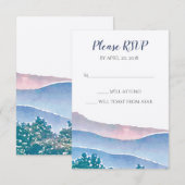 Mountain Wedding Invitation Suite - RSVP-kaart RSVP Kaartje (Voorkant / Achterkant)