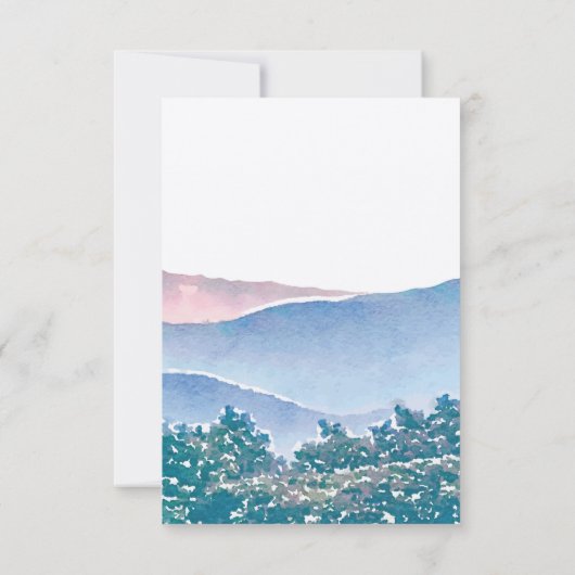 Mountain Wedding Invitation Suite - RSVP-kaart RSVP Kaartje (Achterkant)