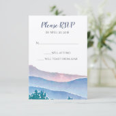 Mountain Wedding Invitation Suite - RSVP-kaart RSVP Kaartje (Staand voorkant)