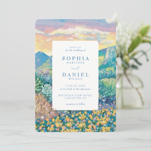 Mountain Wedding Kaart (Staand voorkant)