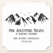 Mountain Wedding Kartonnen Onderzetters (Voorkant)