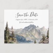 Mountain Wedding Lakeside Save the date briefkaart (Voorkant)