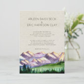 Mountain Wedding/Party Invitation Kaart (Staand voorkant)
