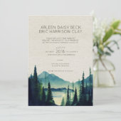 Mountain Wedding/Party Invitation Kaart (Staand voorkant)