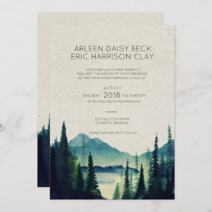 Mountain Wedding/Party Invitation Kaart