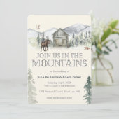 Mountain Wedding/Party Invitation Kaart (Staand voorkant)