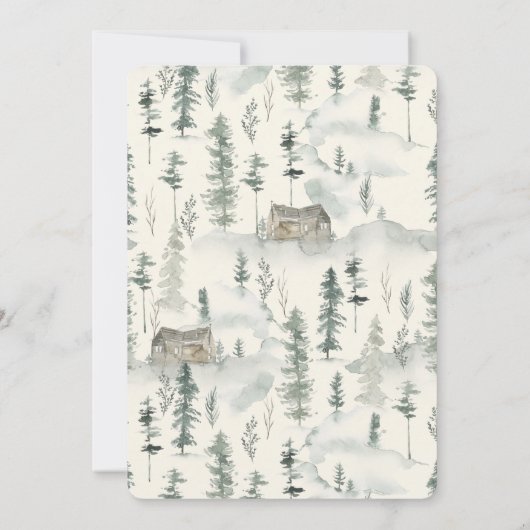 Mountain Wedding/Party Invitation Kaart (Achterkant)