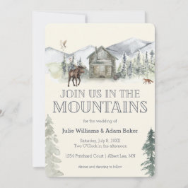 Mountain Wedding/Party Invitation Kaart
