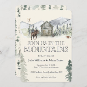 Mountain Wedding/Party Invitation Kaart