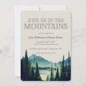 Mountain Wedding/Party Invitation Kaart (Voorkant)